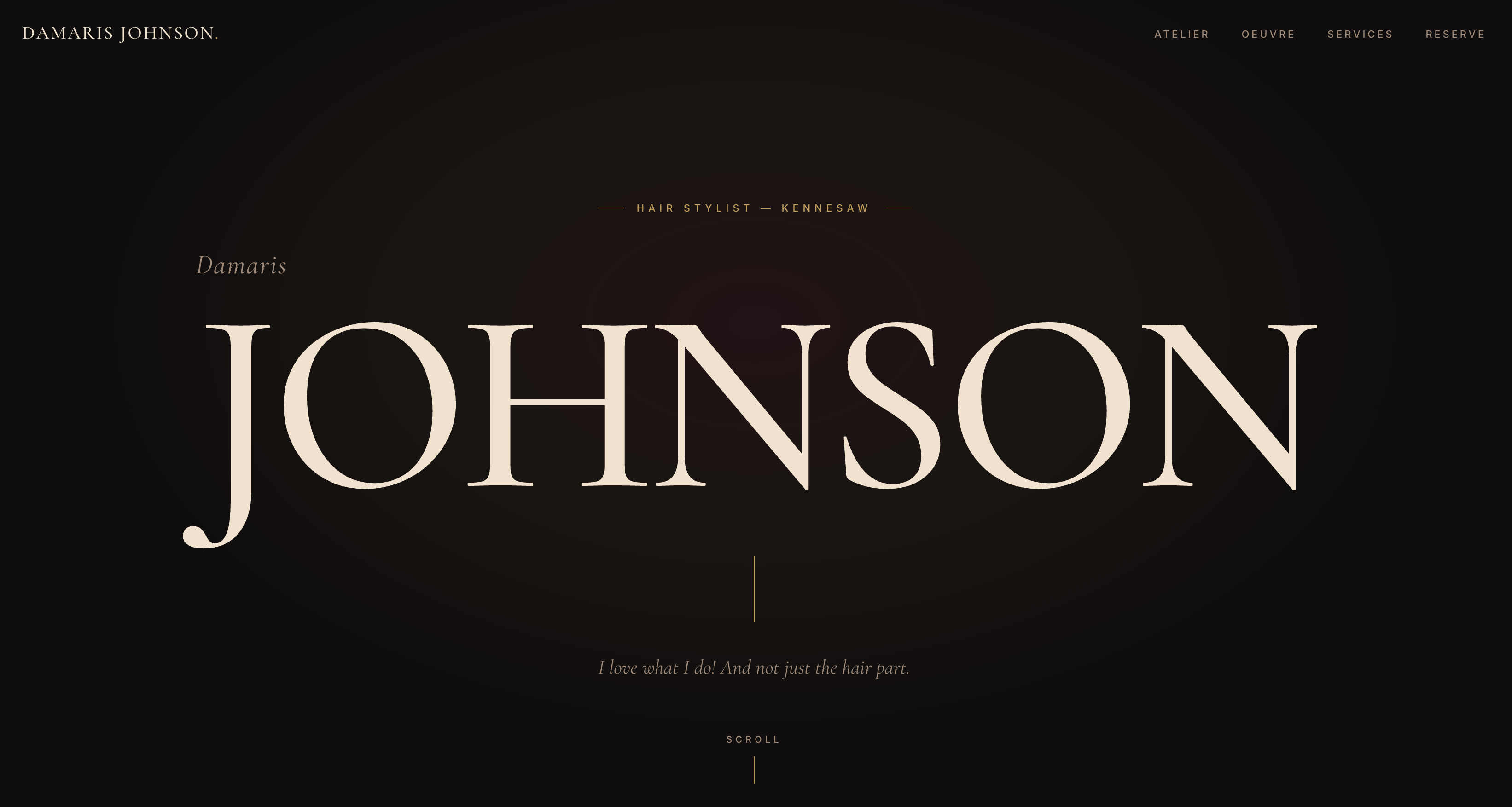 Damaris Johnson website preview