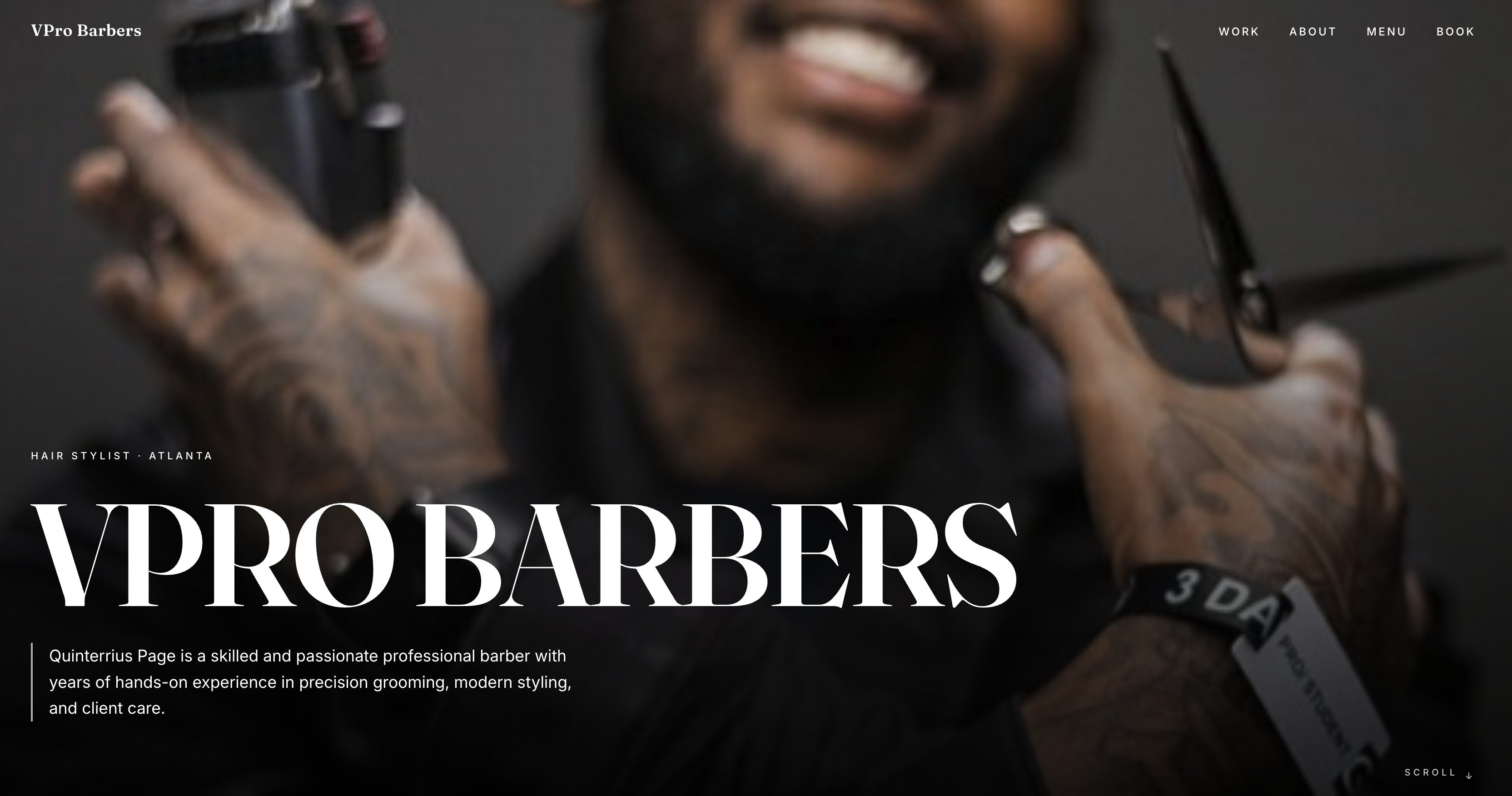 VPro Barbers website preview